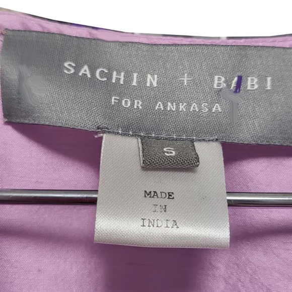 Sachin + Babi for Ankasa Embroidered Lavender Silk Tunic Top - EUC - Picture 5 of 5